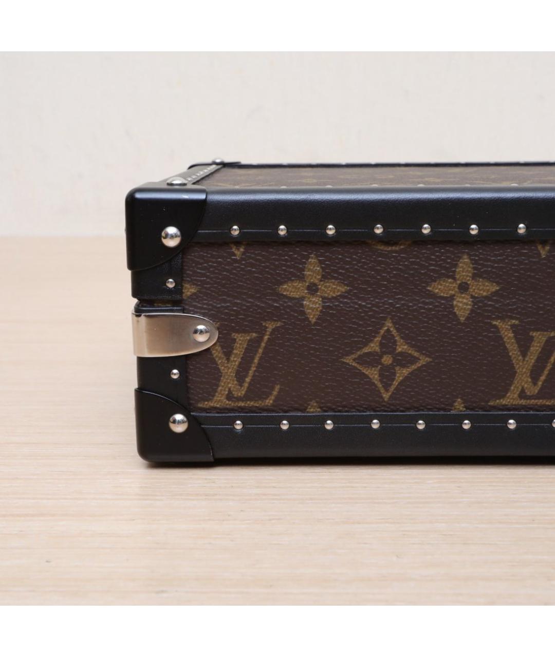 LOUIS VUITTON Коричневая кожаная сумка через плечо, фото 9