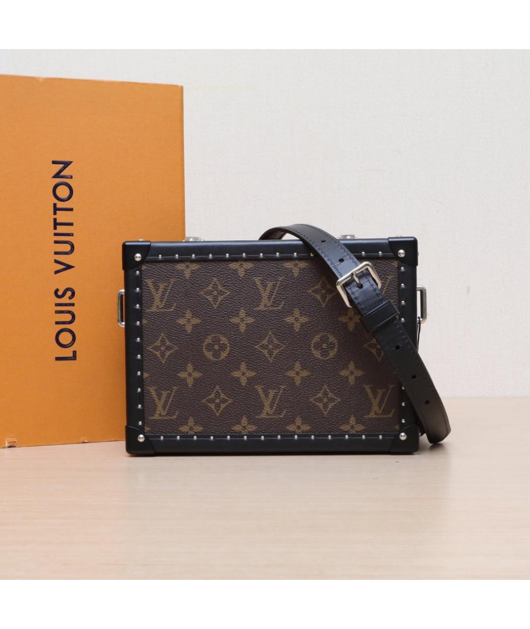 LOUIS VUITTON Коричневая кожаная сумка через плечо, фото 2