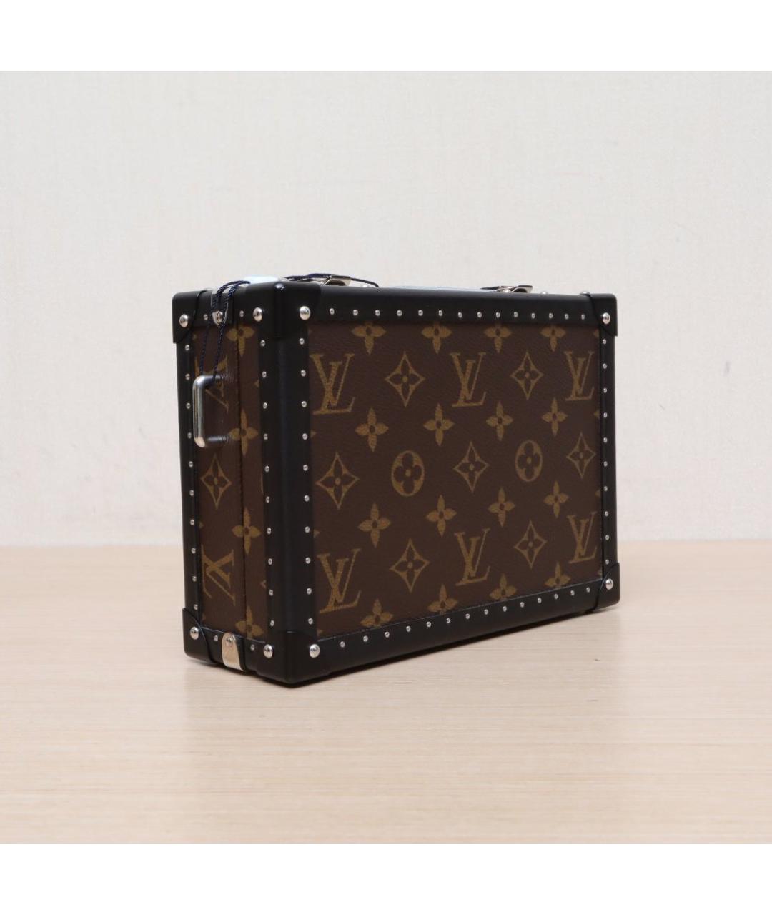 LOUIS VUITTON Коричневая кожаная сумка через плечо, фото 6