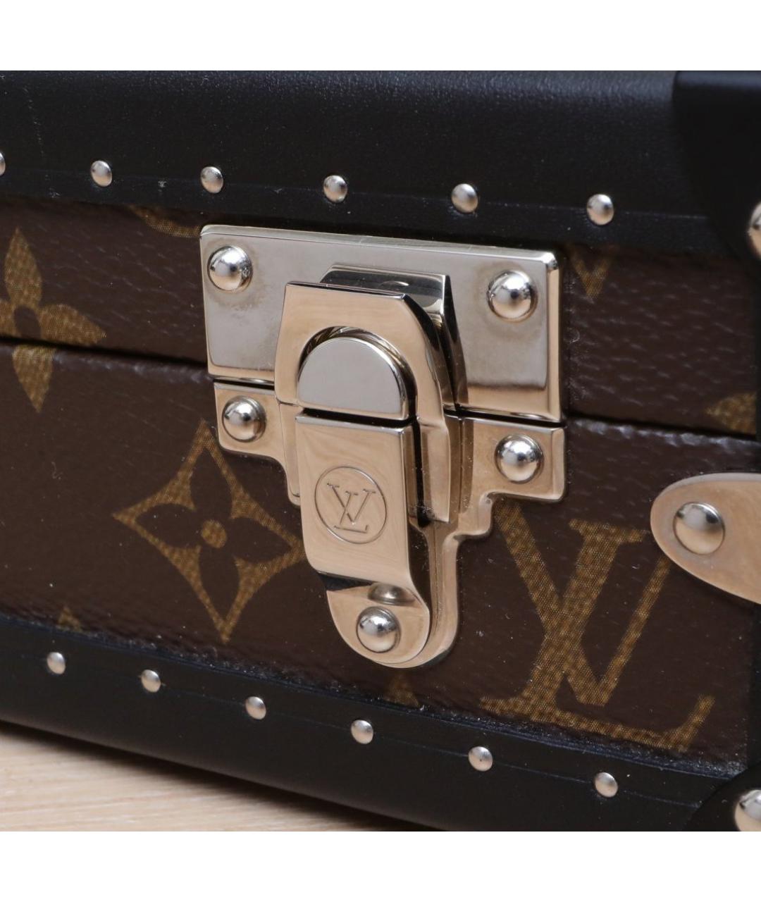 LOUIS VUITTON Коричневая кожаная сумка через плечо, фото 8