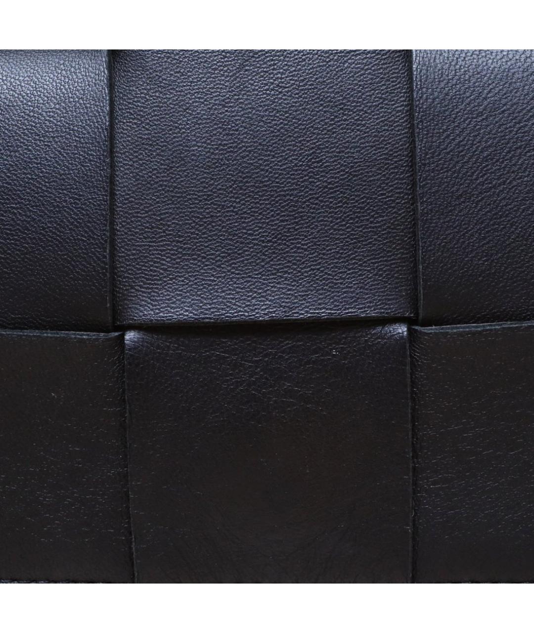 BOTTEGA VENETA Черная кожаная сумка через плечо, фото 8