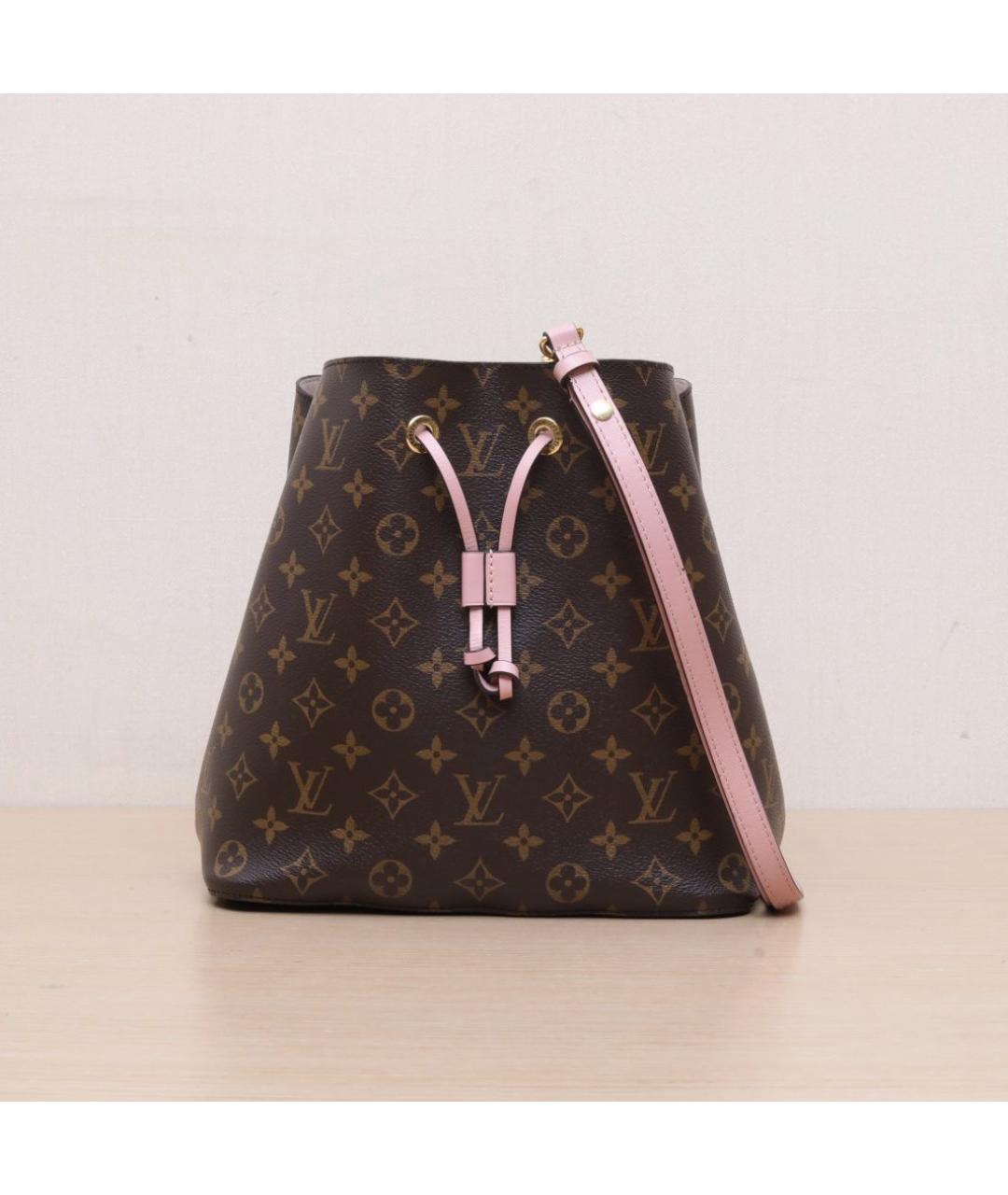 LOUIS VUITTON Коричневая кожаная сумка через плечо, фото 3