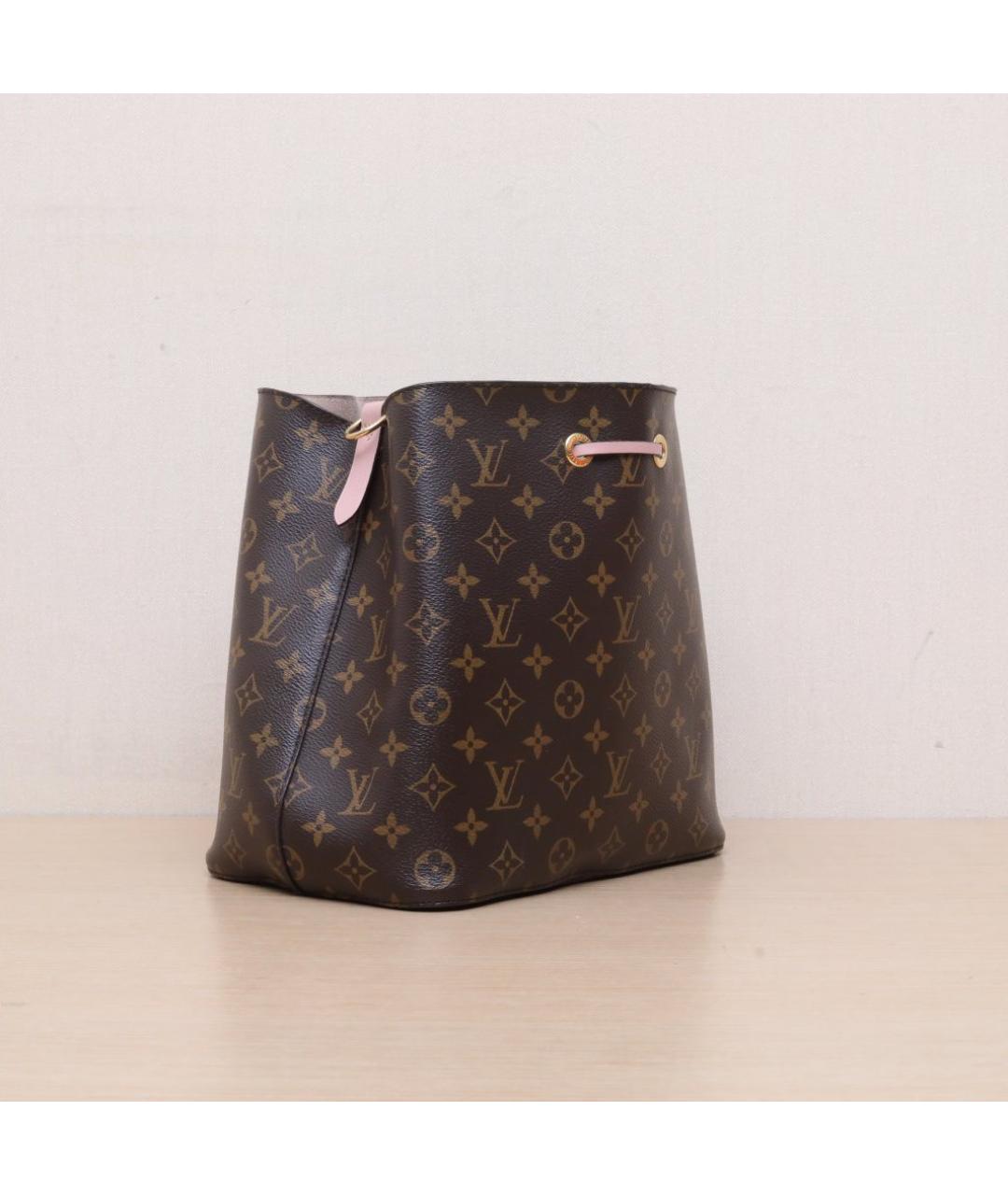 LOUIS VUITTON Коричневая кожаная сумка через плечо, фото 6