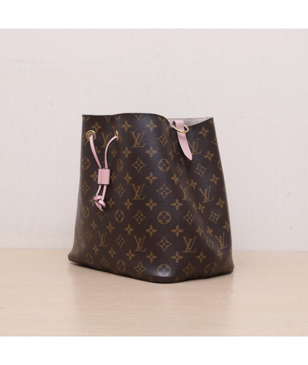 LOUIS VUITTON Коричневая кожаная сумка через плечо, фото 4
