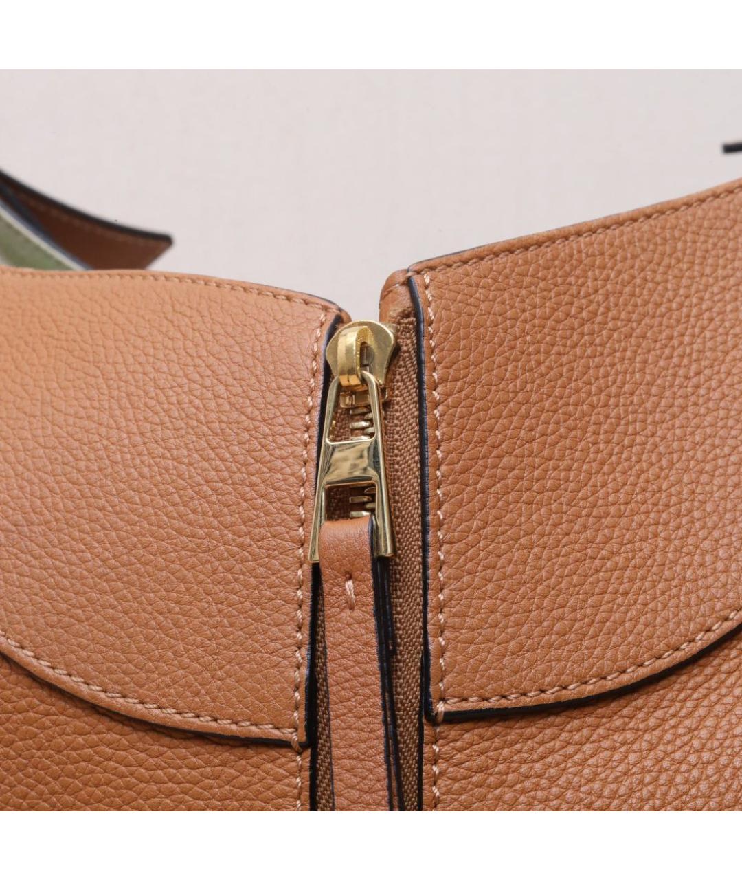 LOEWE Коричневая кожаная сумка через плечо, фото 8