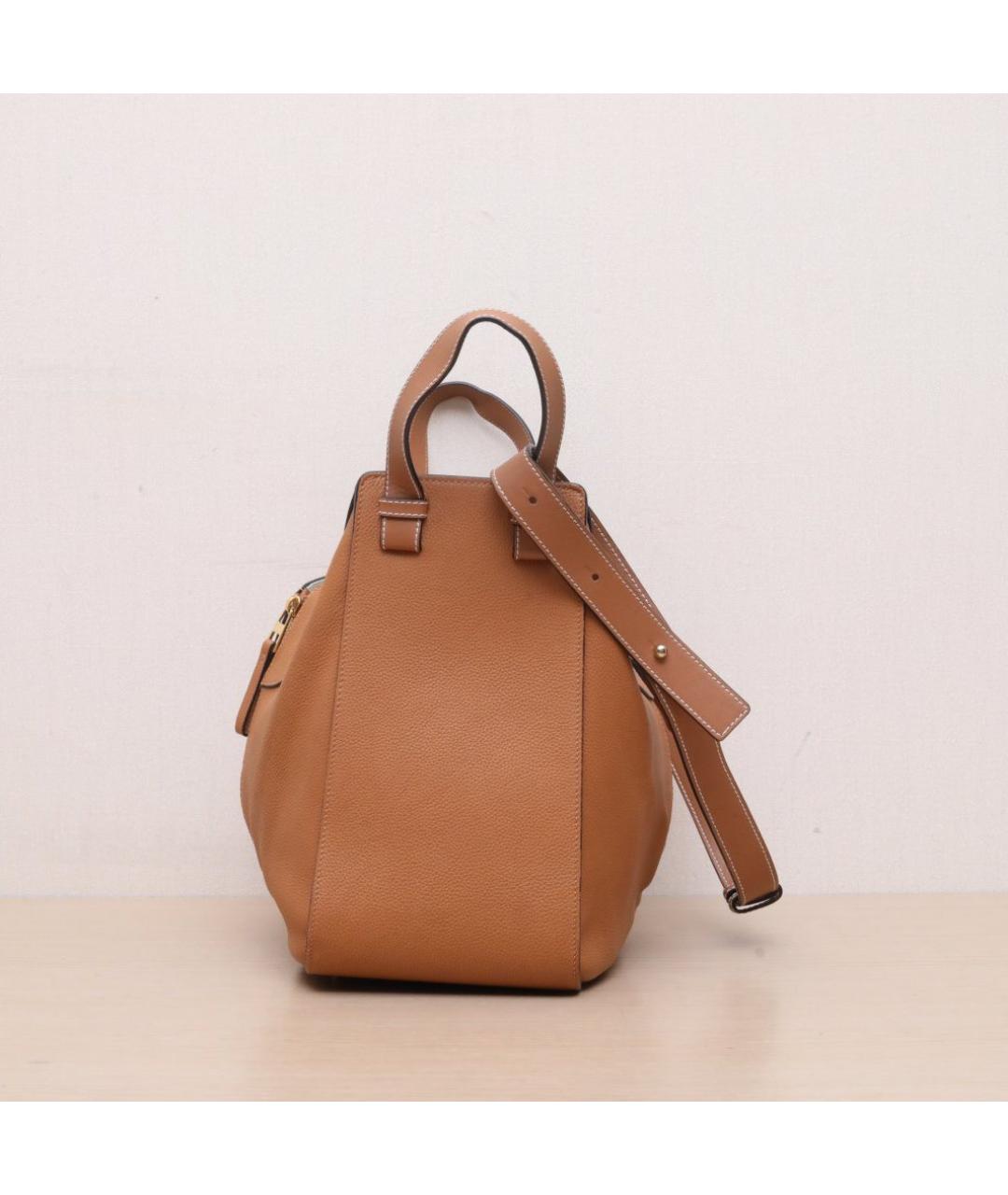 LOEWE Коричневая кожаная сумка через плечо, фото 5