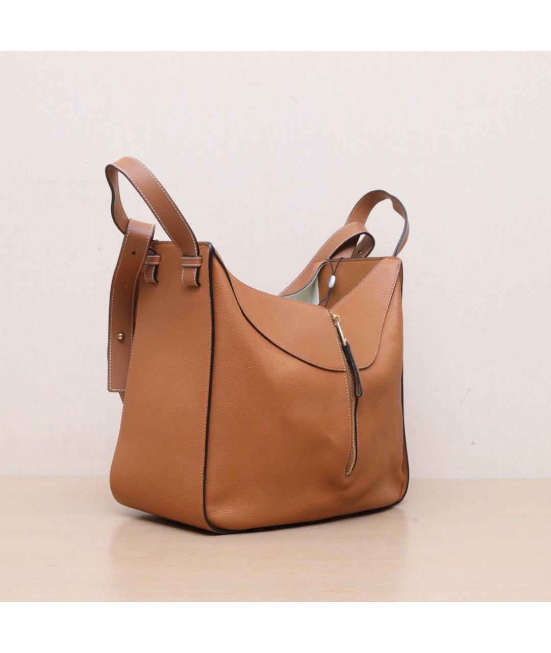 LOEWE Коричневая кожаная сумка через плечо, фото 6