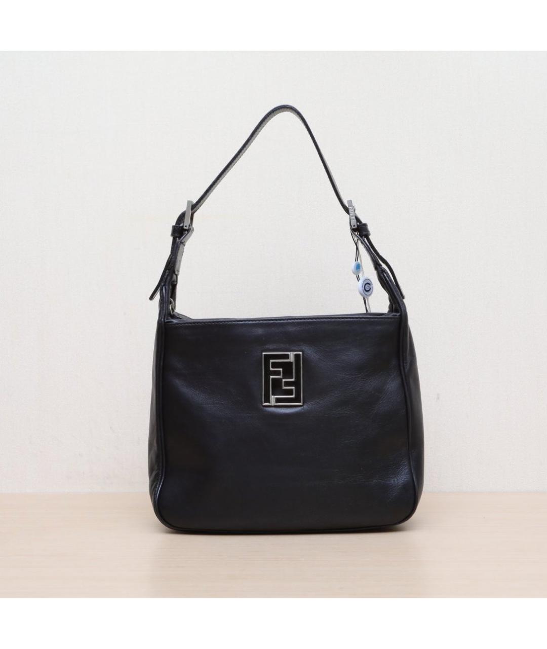 FENDI Черная кожаная сумка через плечо, фото 3
