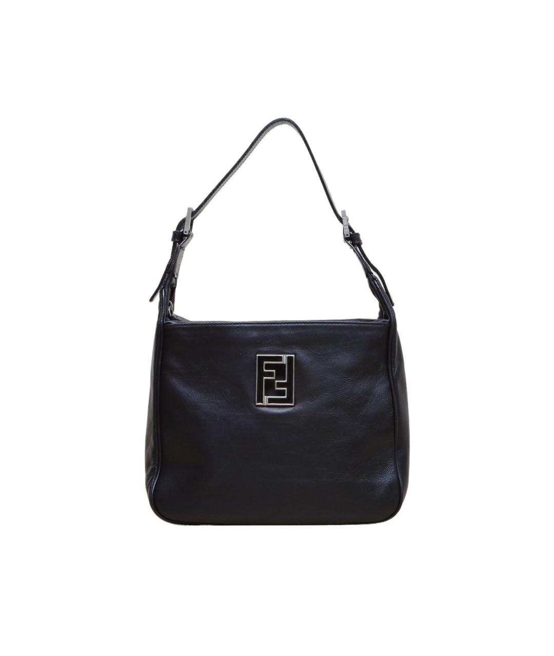 FENDI Черная кожаная сумка через плечо, фото 1