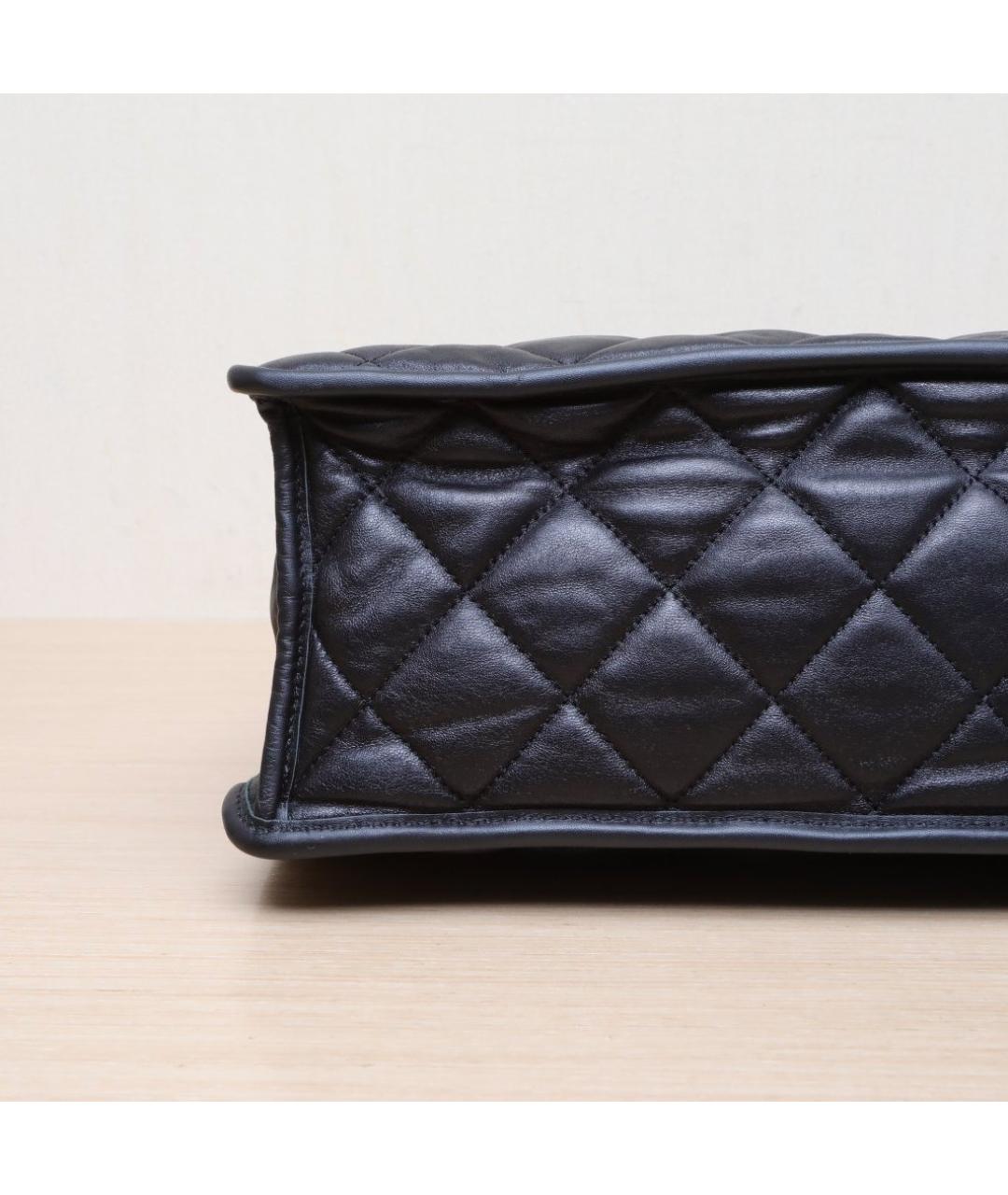 CHANEL Черная кожаная сумка тоут, фото 9