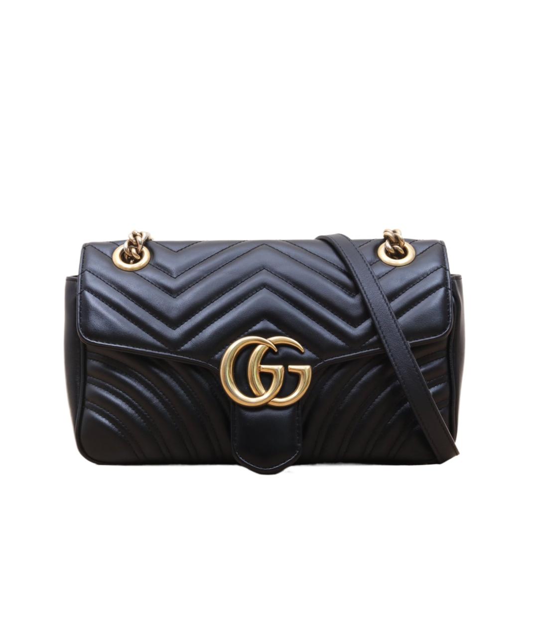 GUCCI Черная кожаная сумка через плечо, фото 1