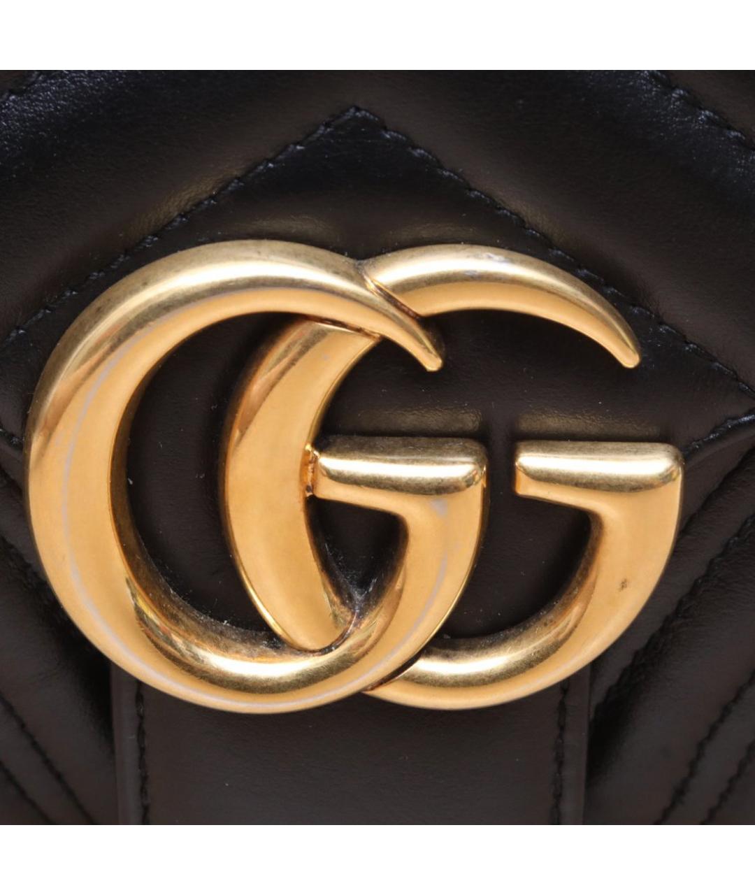 GUCCI Черная кожаная сумка через плечо, фото 8