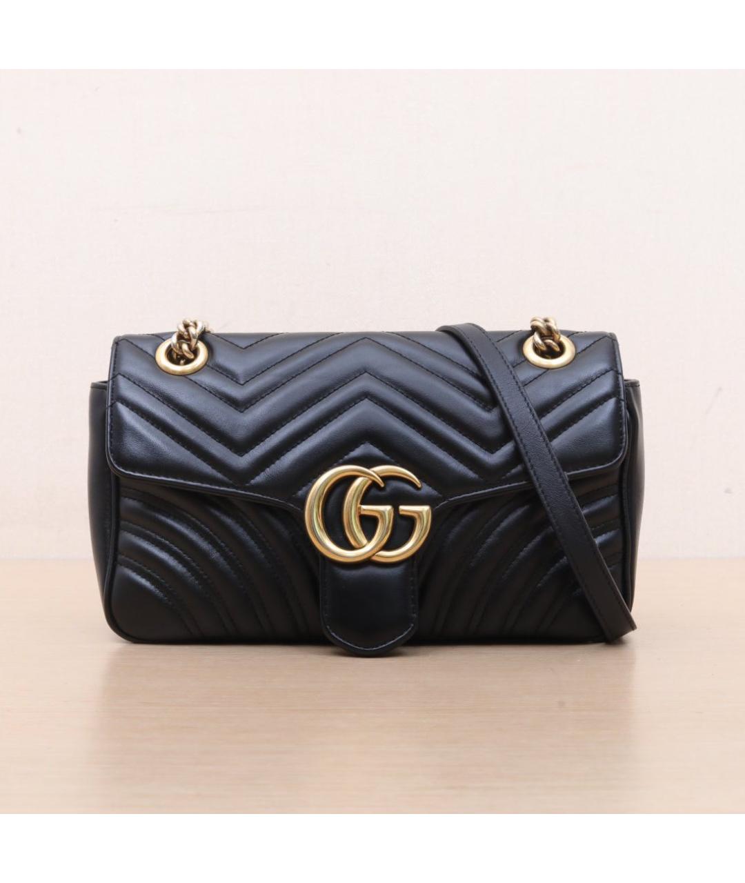 GUCCI Черная кожаная сумка через плечо, фото 3