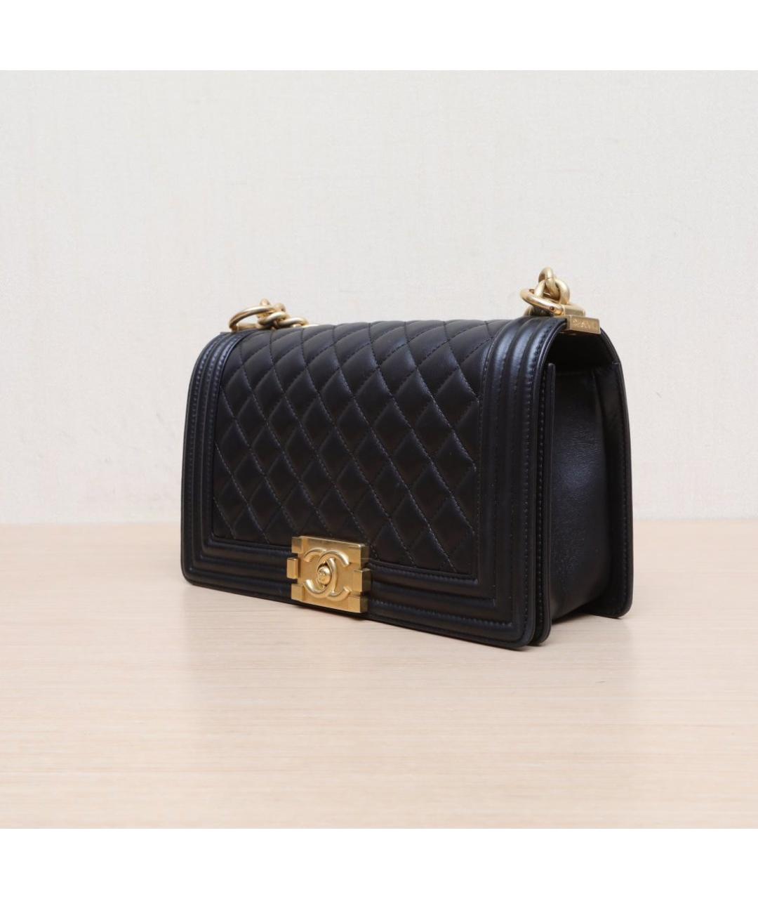 CHANEL Черная кожаная сумка через плечо, фото 4