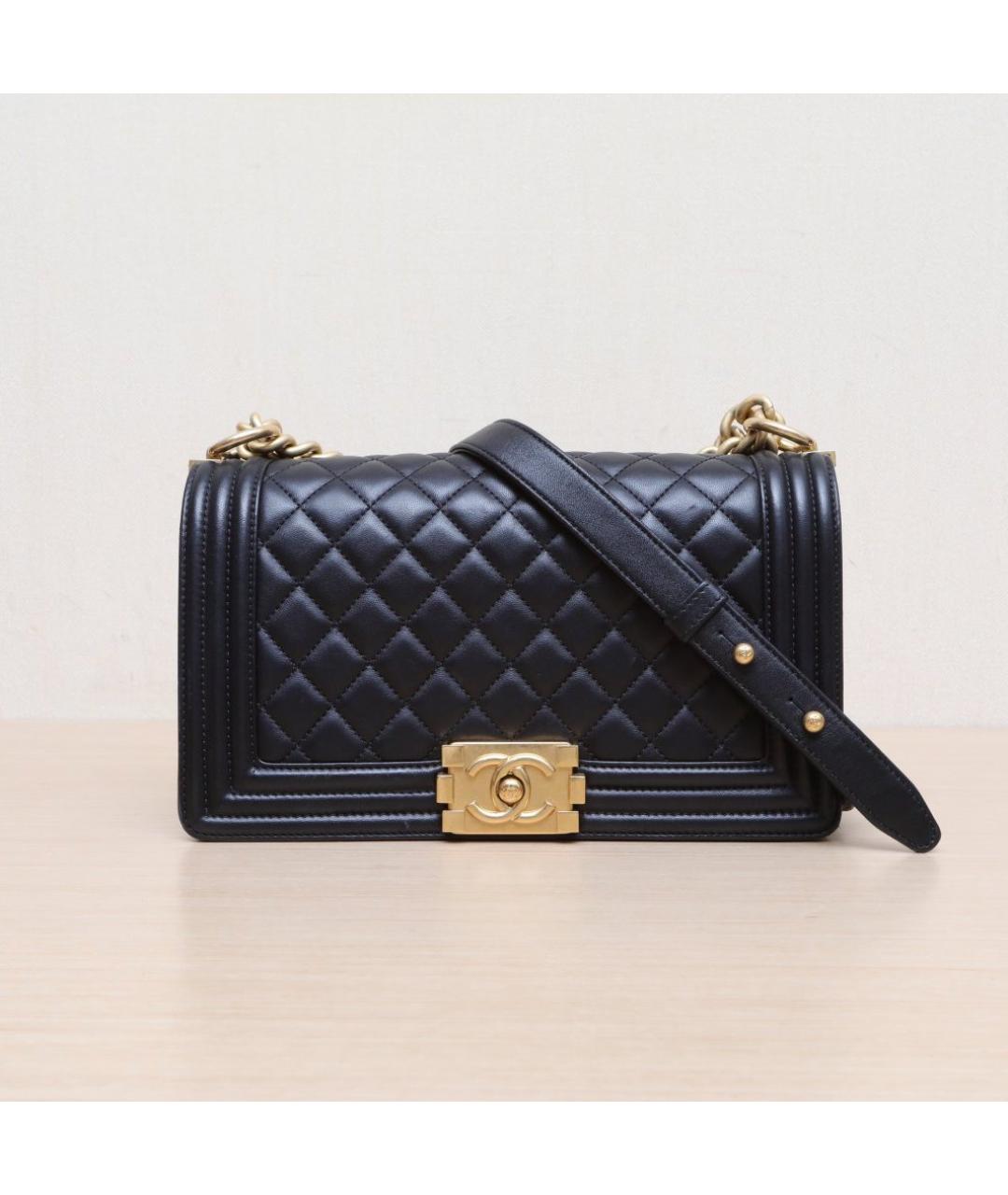 CHANEL Черная кожаная сумка через плечо, фото 3