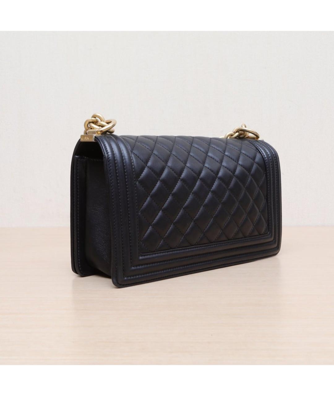 CHANEL Черная кожаная сумка через плечо, фото 6