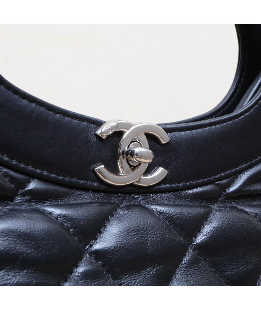 CHANEL Черная кожаная сумка через плечо, фото 8