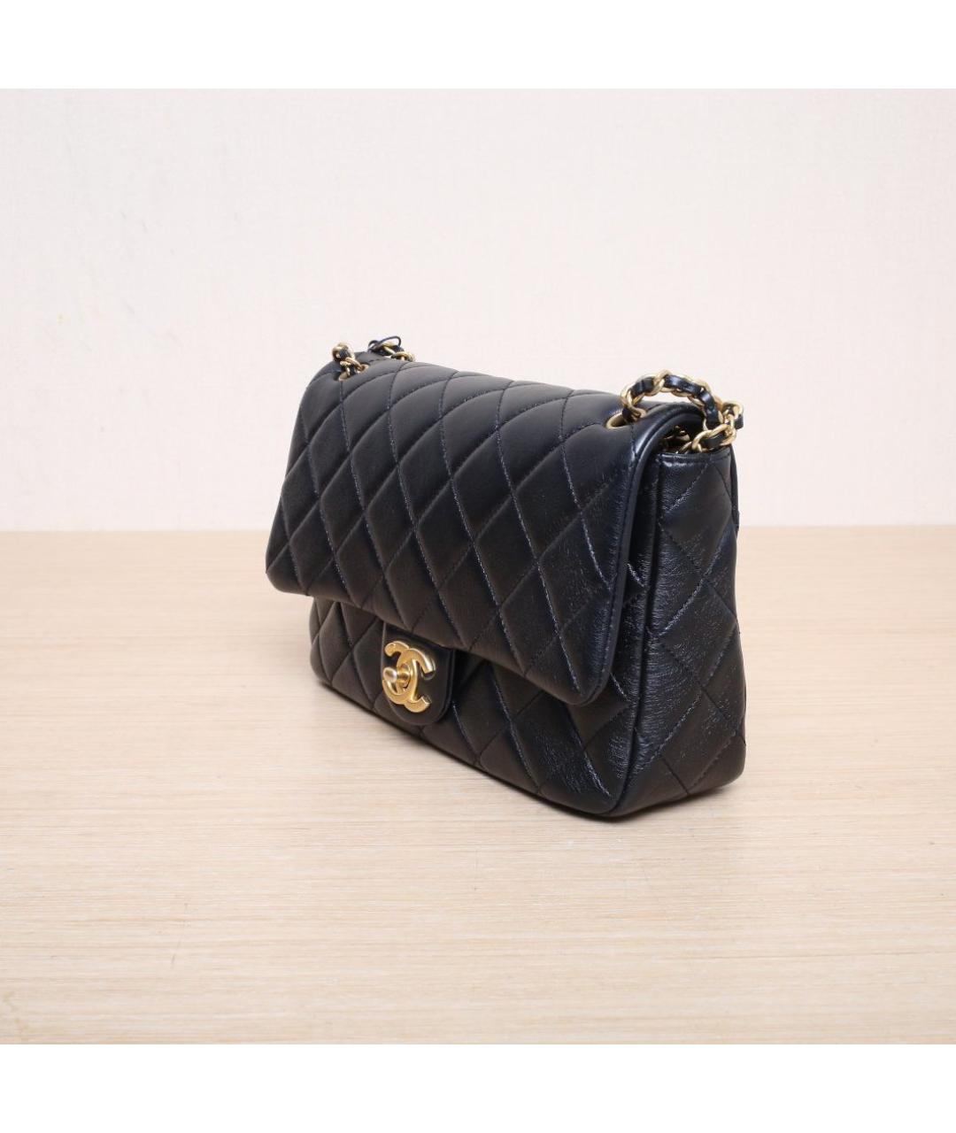 CHANEL Черная кожаная сумка через плечо, фото 4