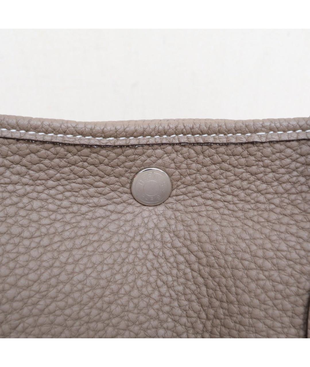 HERMES Коричневая кожаная сумка тоут, фото 8