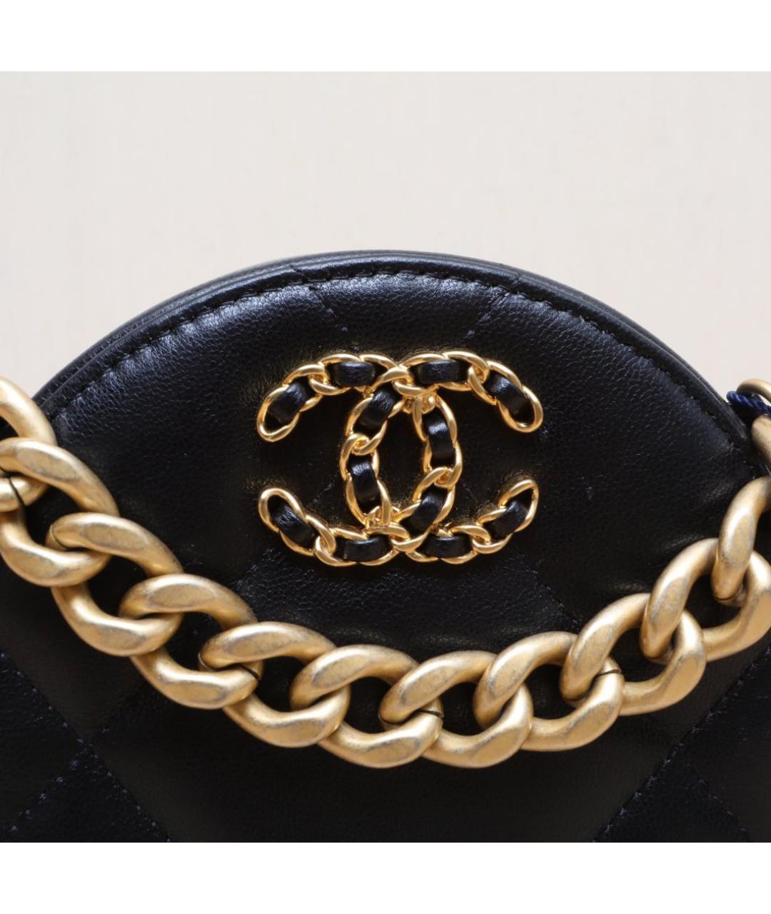 CHANEL Черная кожаная сумка через плечо, фото 8
