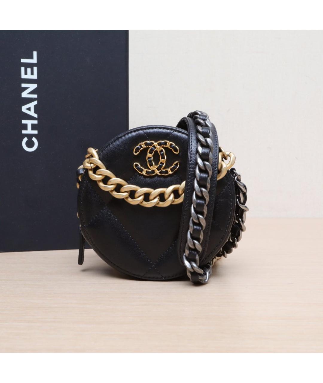 CHANEL Черная кожаная сумка через плечо, фото 2