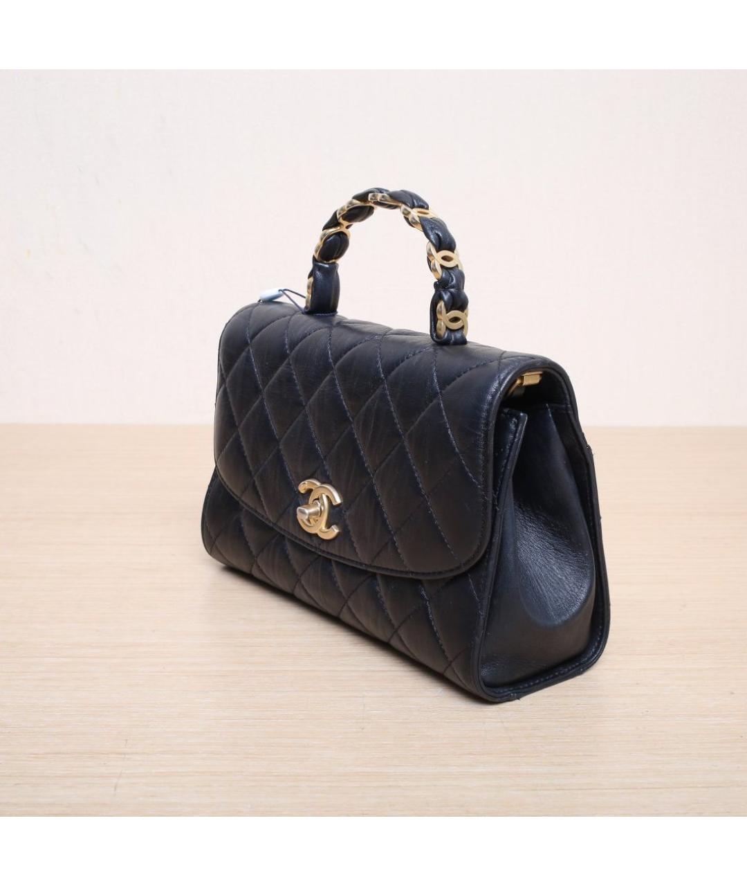 CHANEL Черная кожаная сумка через плечо, фото 4