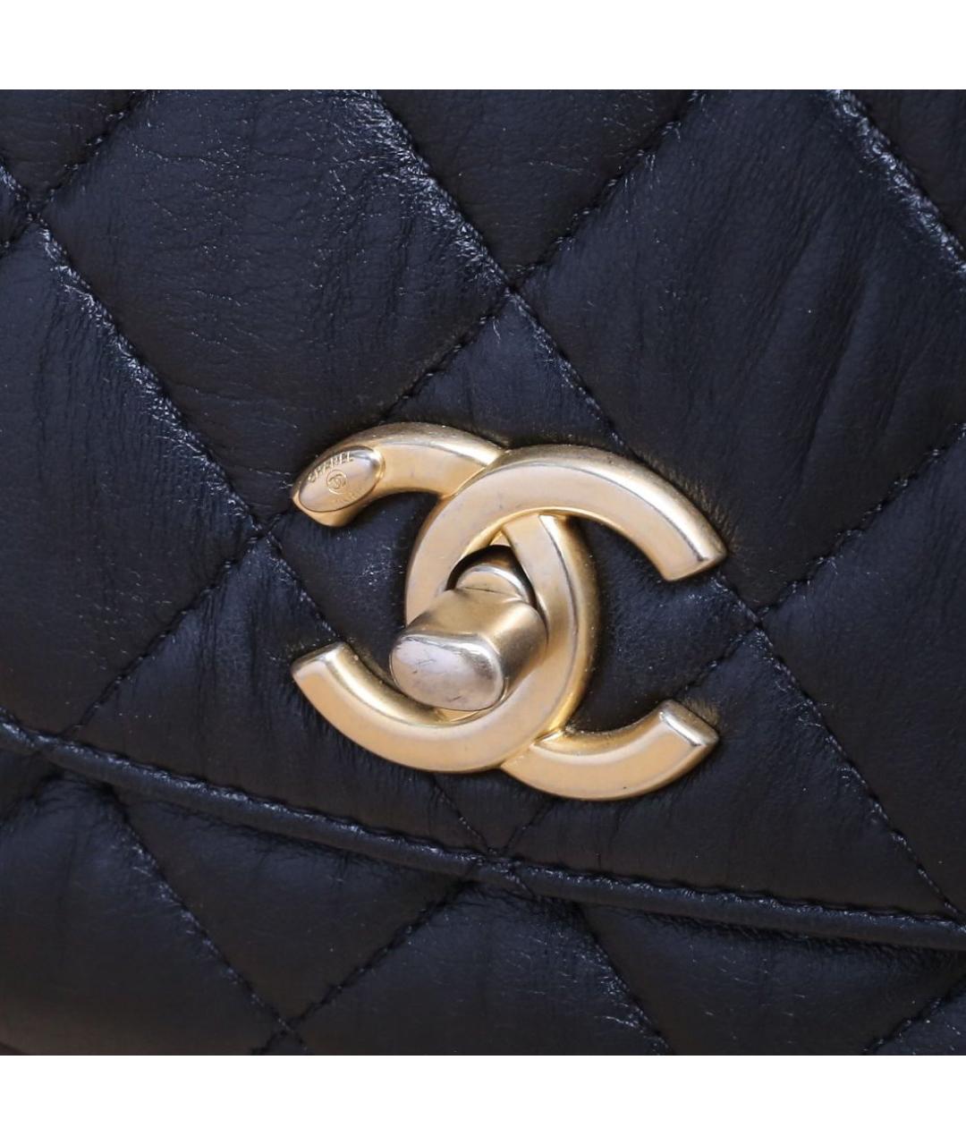 CHANEL Черная кожаная сумка через плечо, фото 8