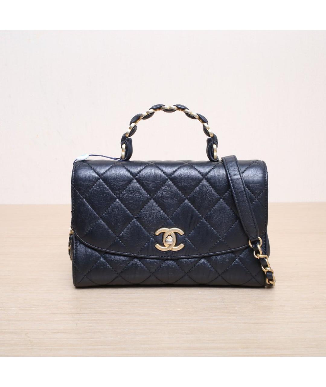 CHANEL Черная кожаная сумка через плечо, фото 3