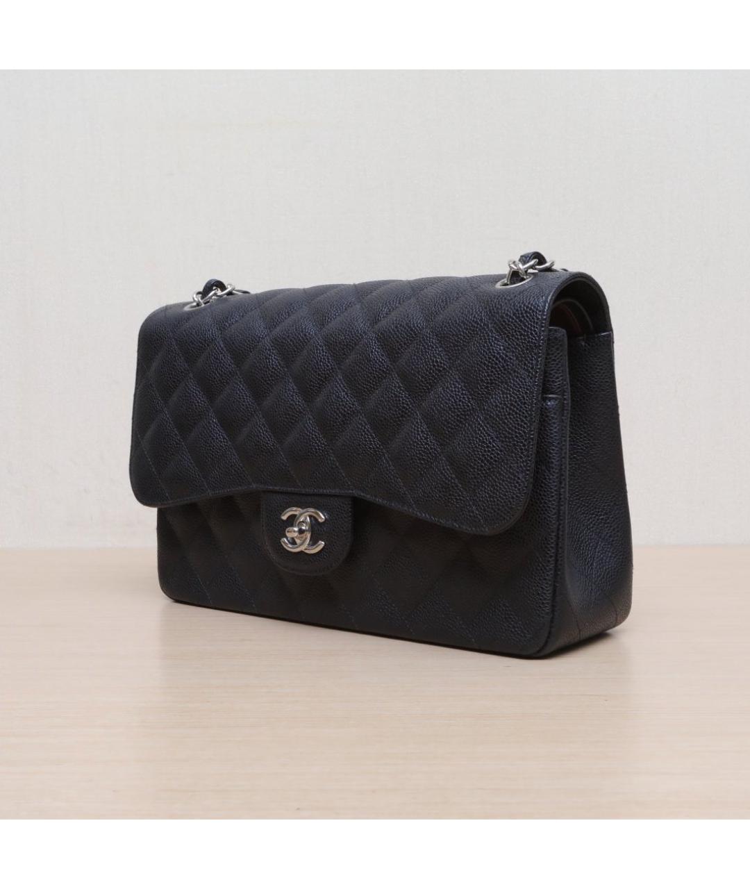 CHANEL Черная кожаная сумка через плечо, фото 4