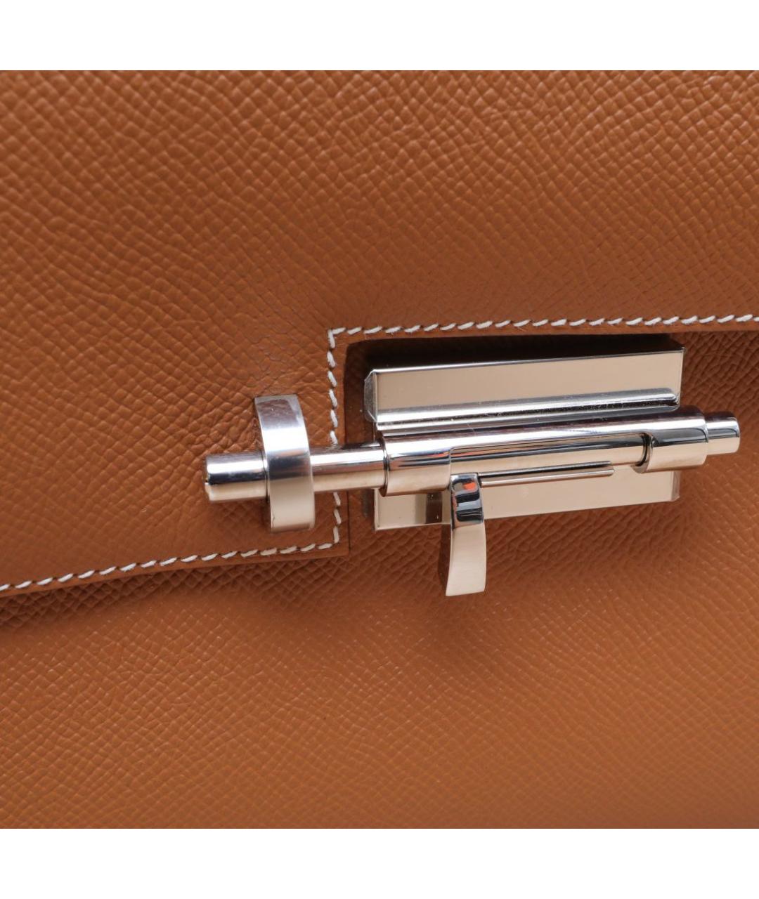 HERMES Коричневая кожаная сумка через плечо, фото 8