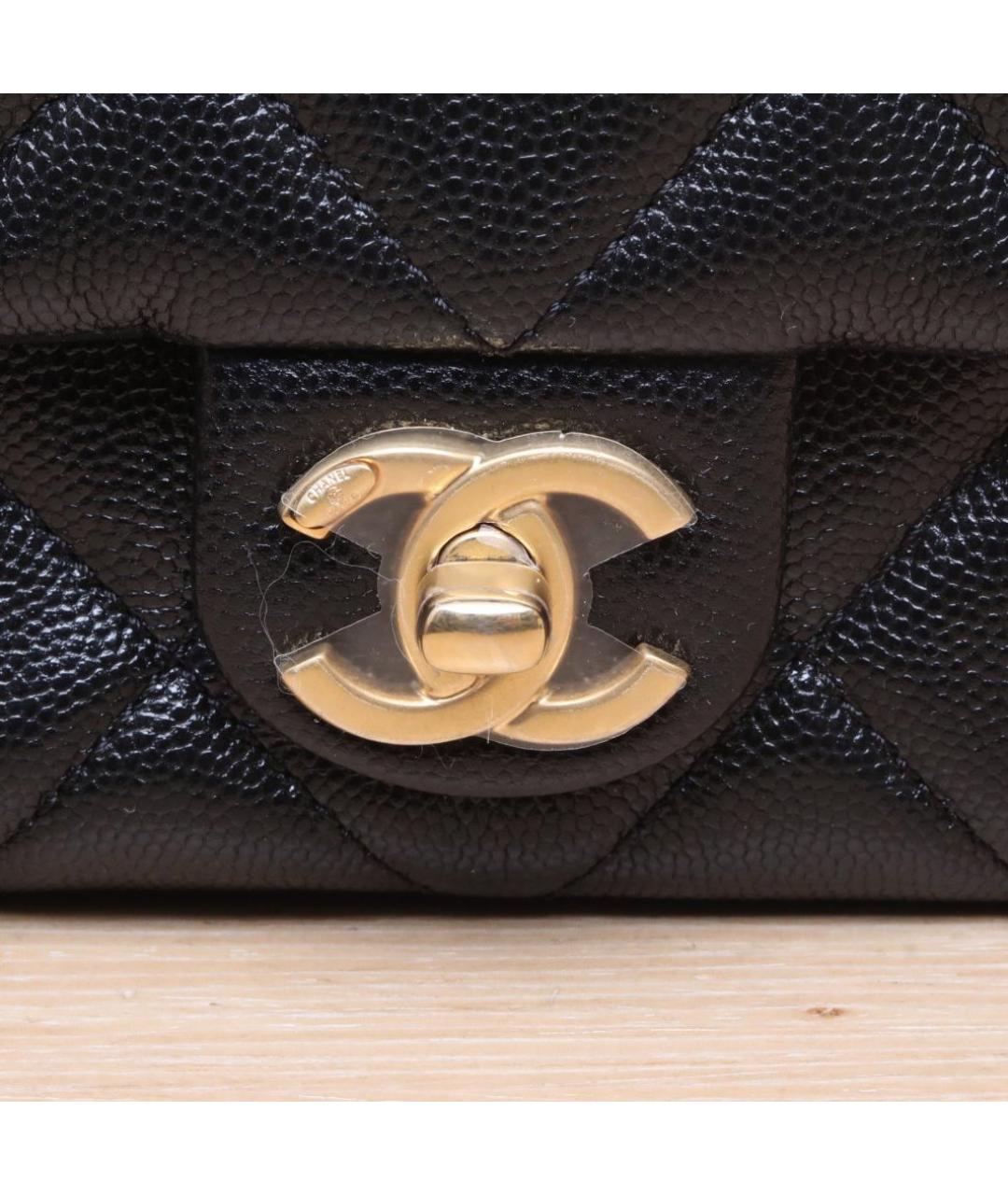CHANEL Черная кожаная сумка через плечо, фото 8