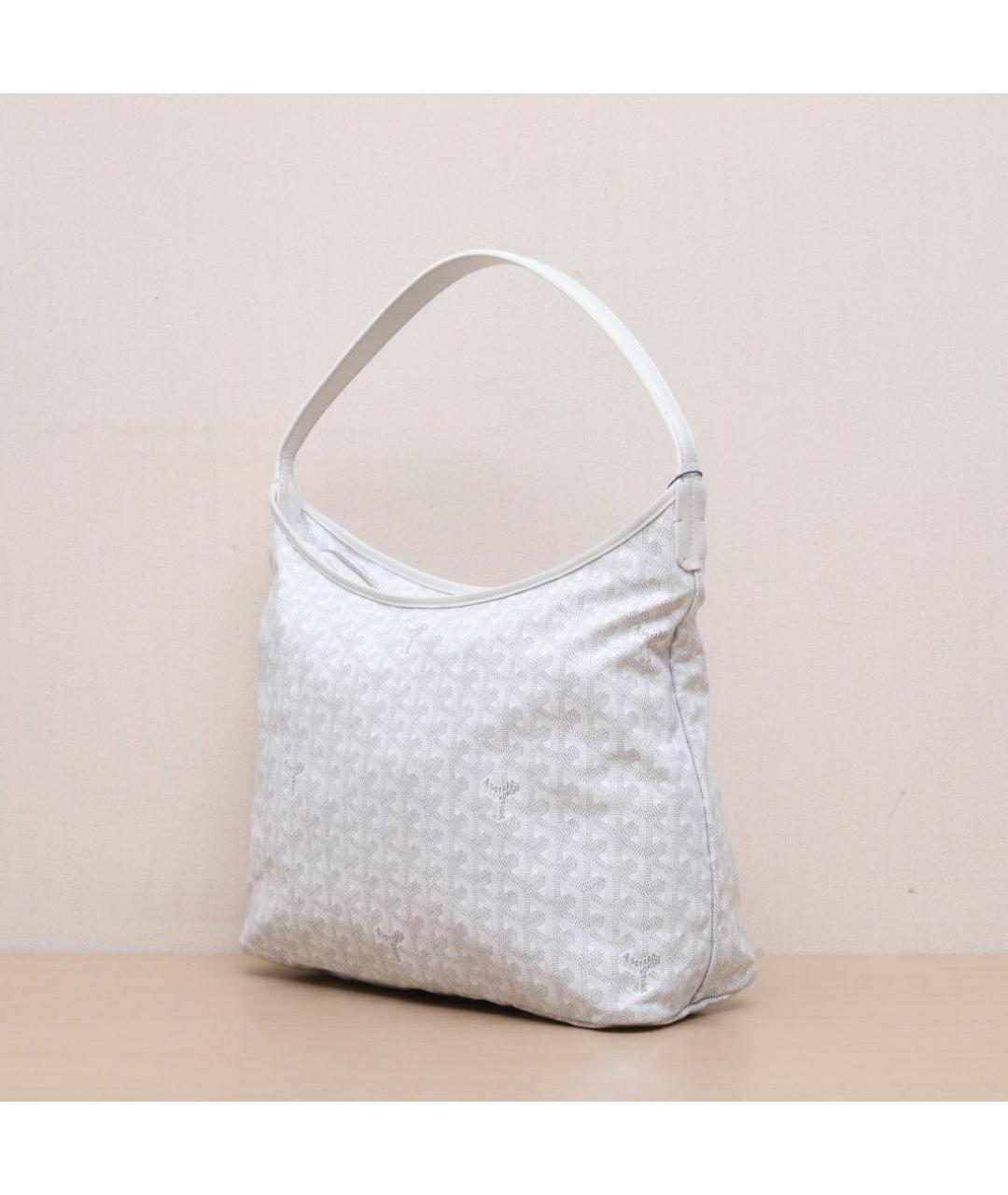 GOYARD Белая кожаная сумка через плечо, фото 4