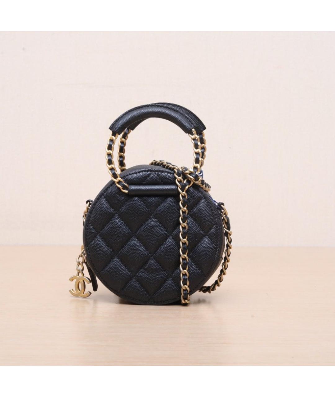CHANEL Черная кожаная сумка через плечо, фото 3