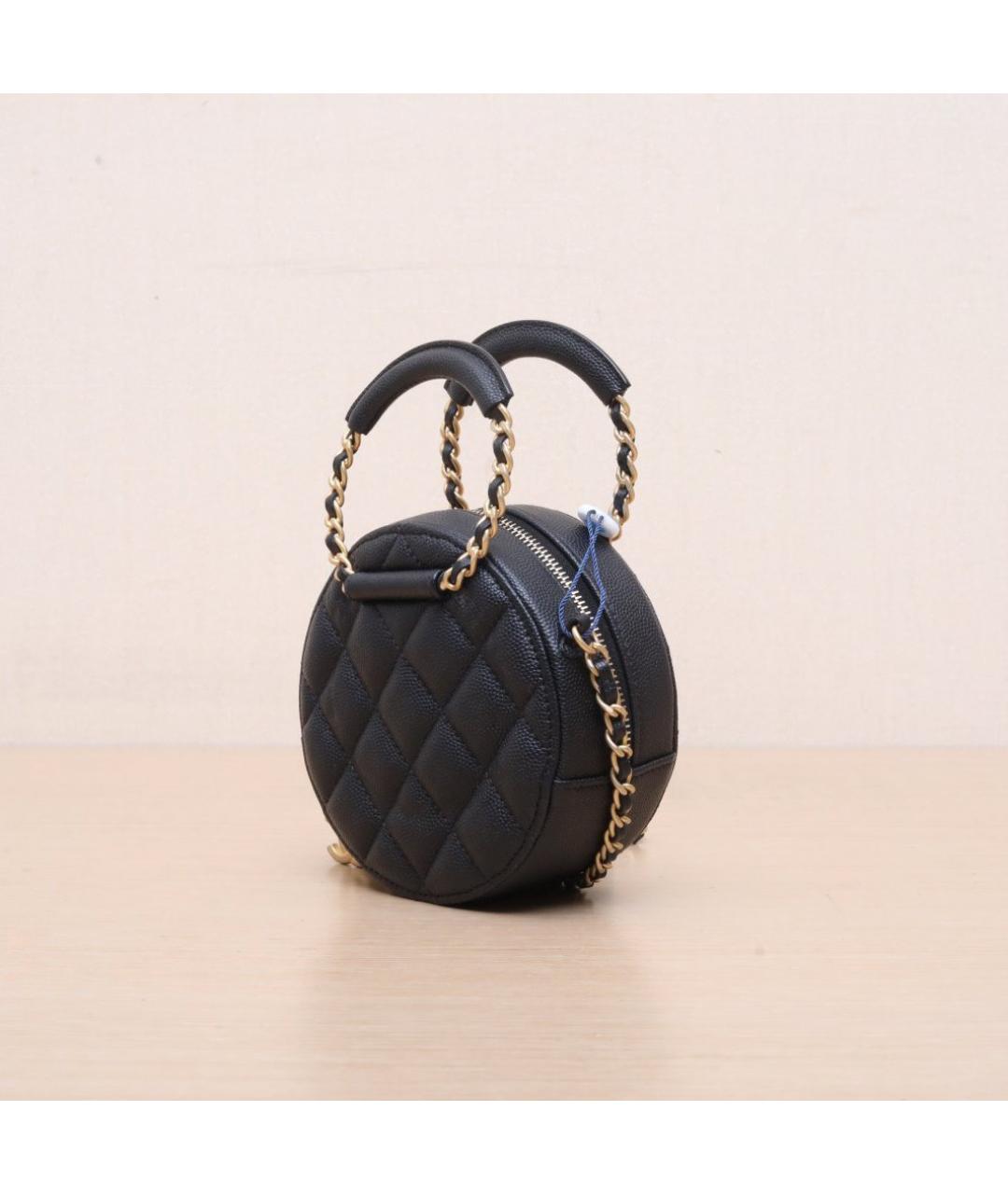 CHANEL Черная кожаная сумка через плечо, фото 4