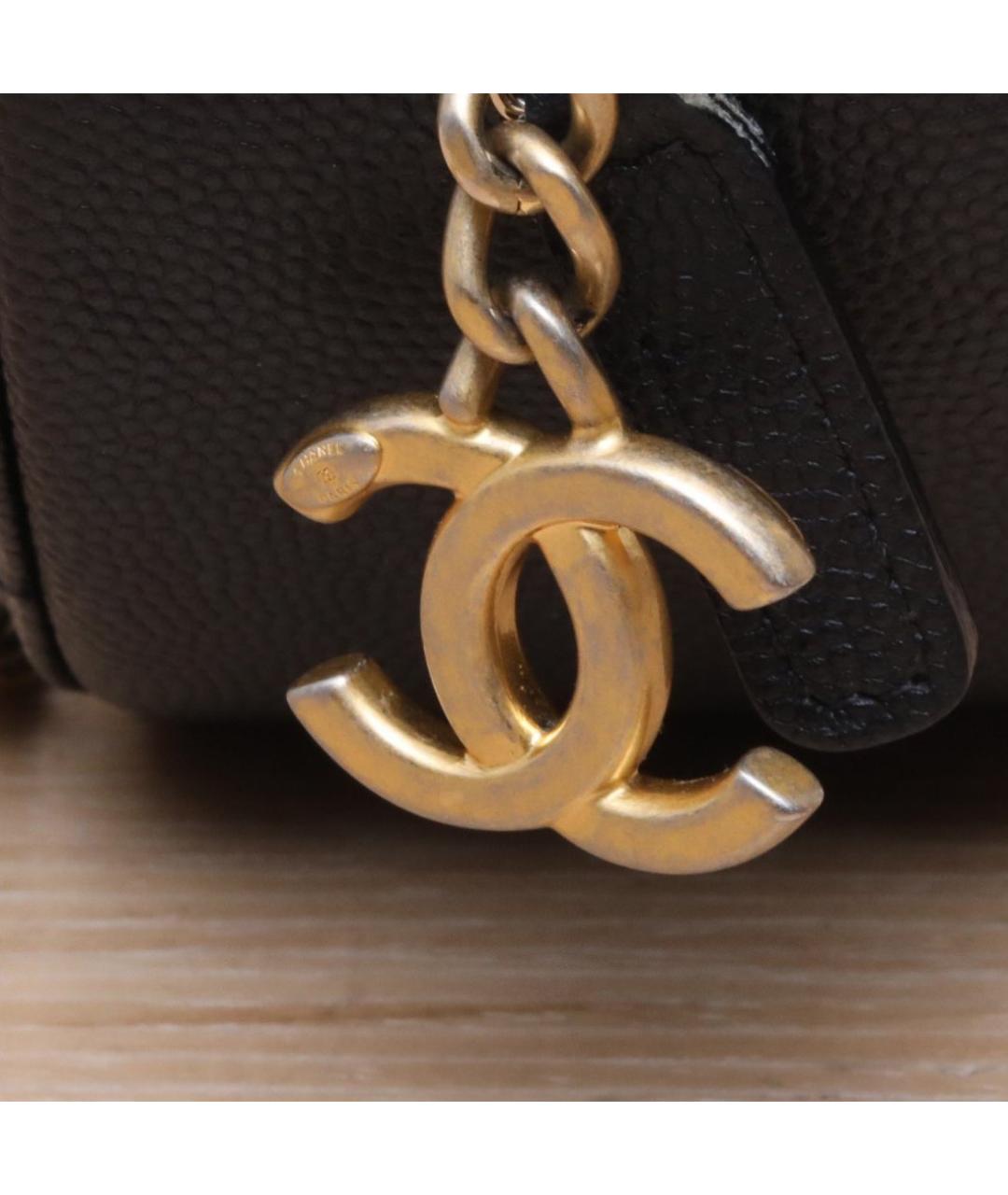 CHANEL Черная кожаная сумка через плечо, фото 8