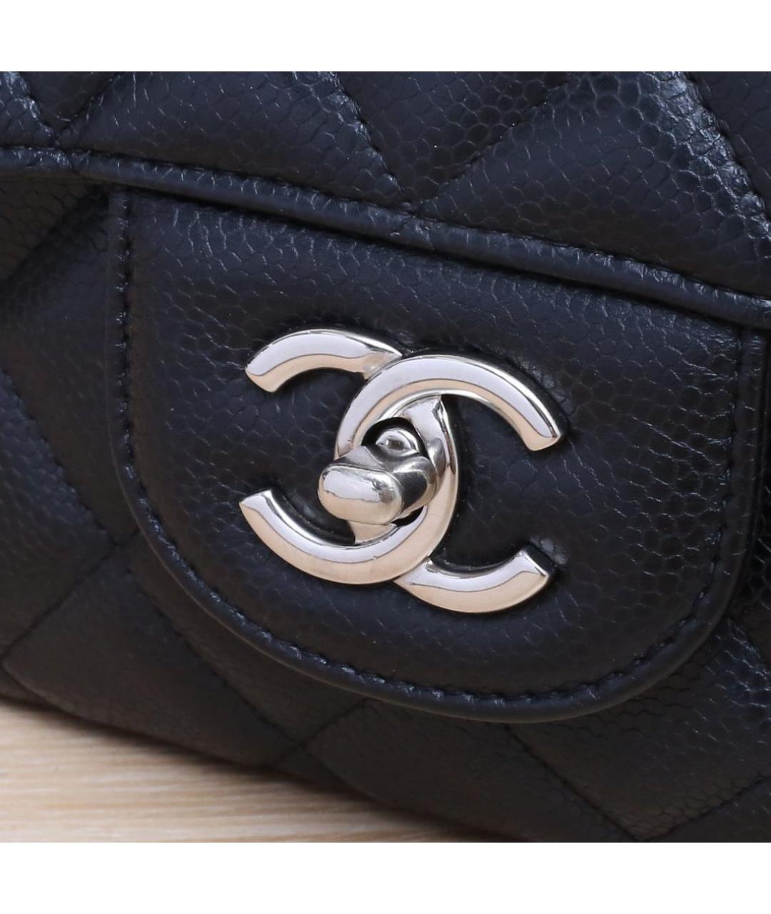 CHANEL Черная кожаная сумка через плечо, фото 8