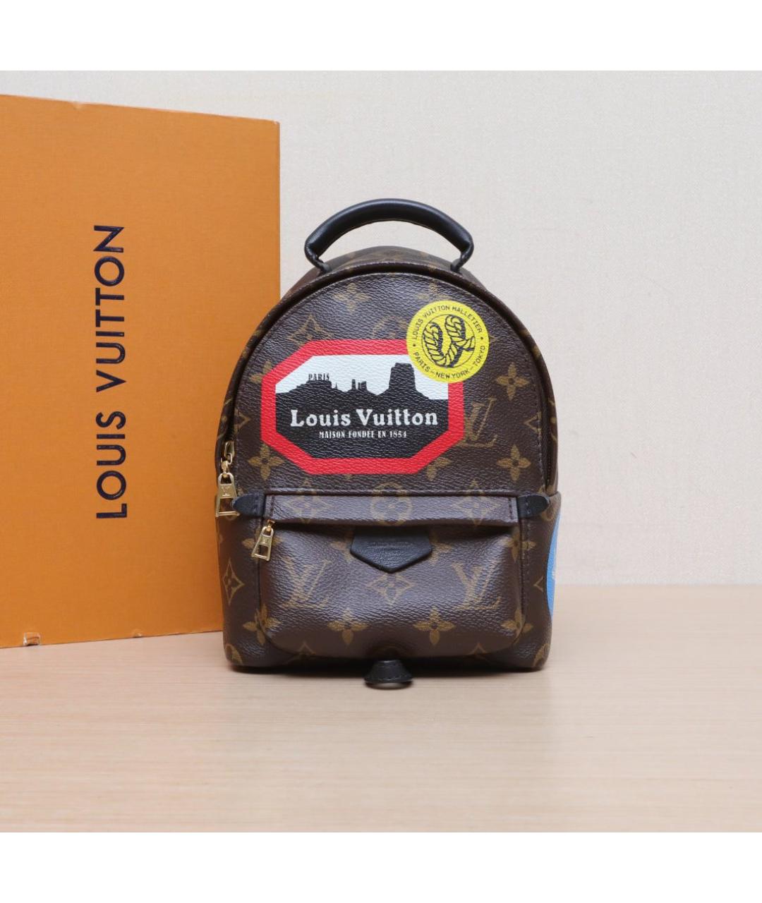 LOUIS VUITTON Коричневый кожаный рюкзак, фото 2