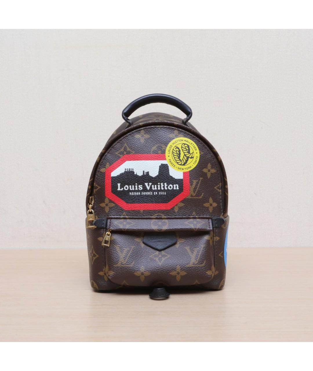 LOUIS VUITTON Коричневый кожаный рюкзак, фото 3