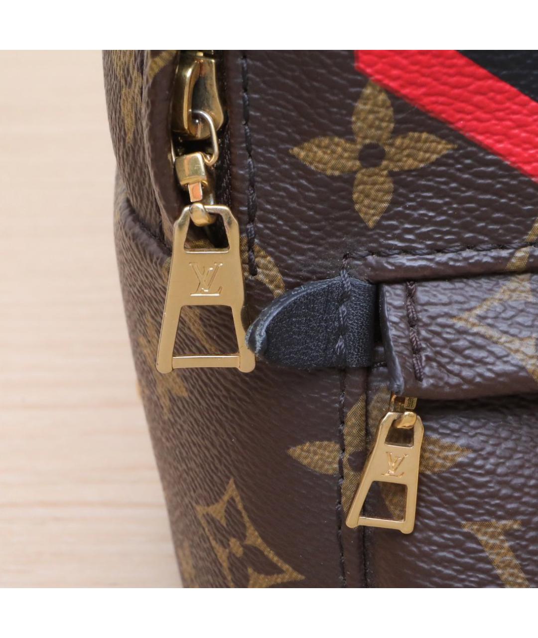 LOUIS VUITTON Коричневый кожаный рюкзак, фото 8