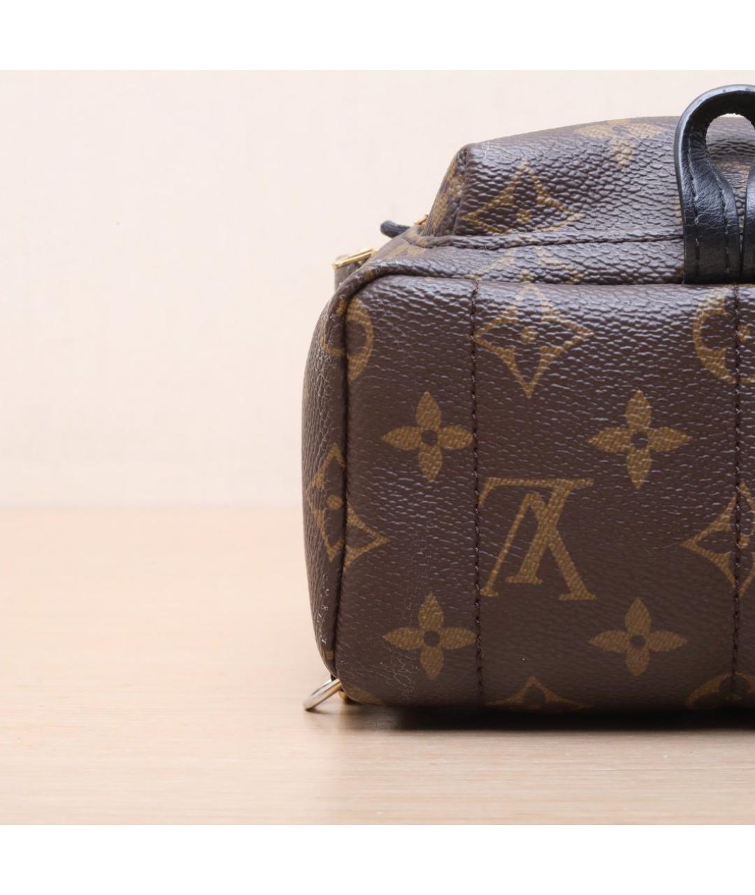 LOUIS VUITTON Коричневый кожаный рюкзак, фото 9