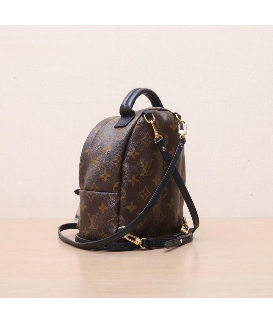 LOUIS VUITTON Коричневый кожаный рюкзак, фото 6