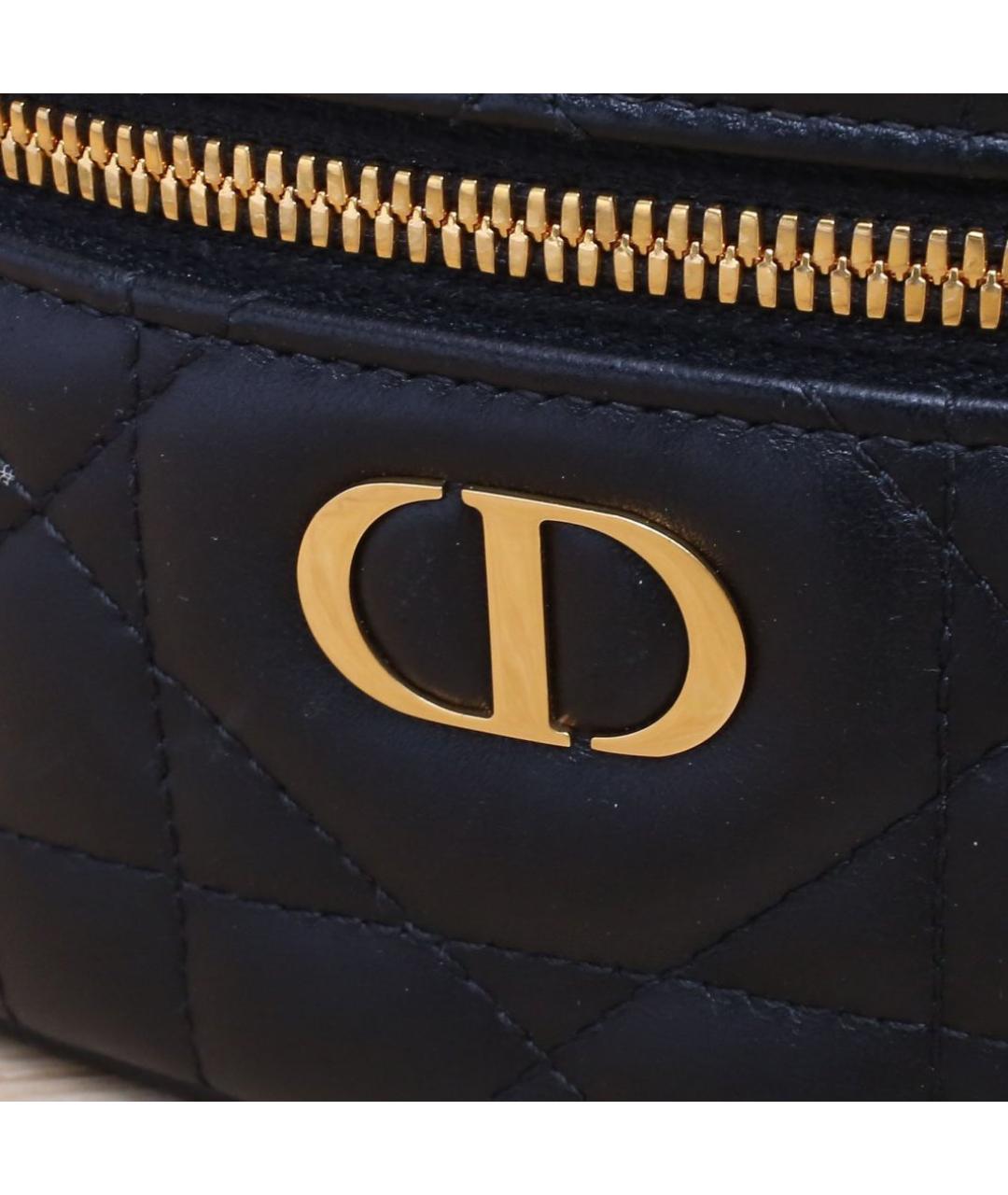 CHRISTIAN DIOR Черная кожаная сумка через плечо, фото 8