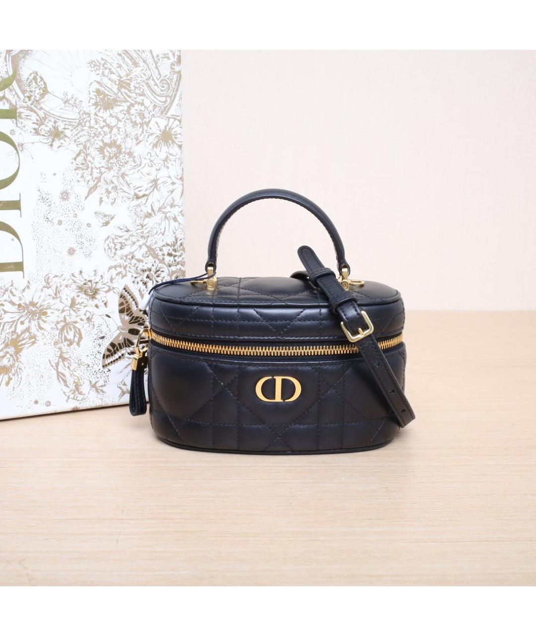 CHRISTIAN DIOR Черная кожаная сумка через плечо, фото 2