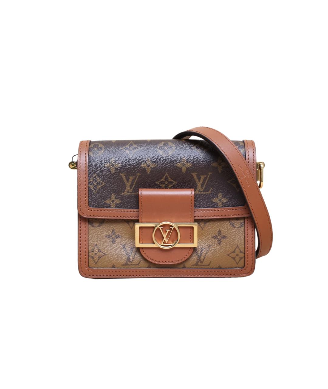 LOUIS VUITTON Коричневая кожаная сумка через плечо, фото 1