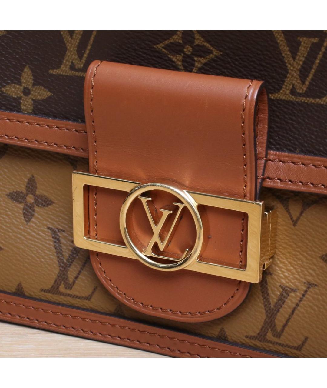 LOUIS VUITTON Коричневая кожаная сумка через плечо, фото 8