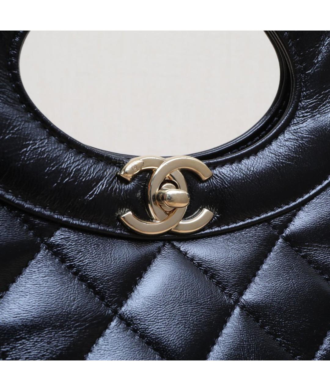 CHANEL Черная кожаная сумка через плечо, фото 8