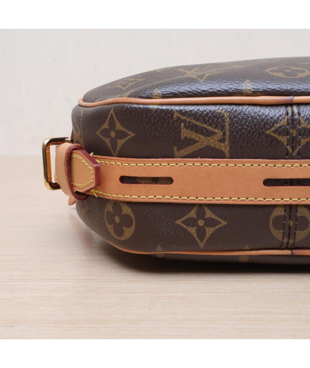 LOUIS VUITTON Коричневая кожаная сумка через плечо, фото 9