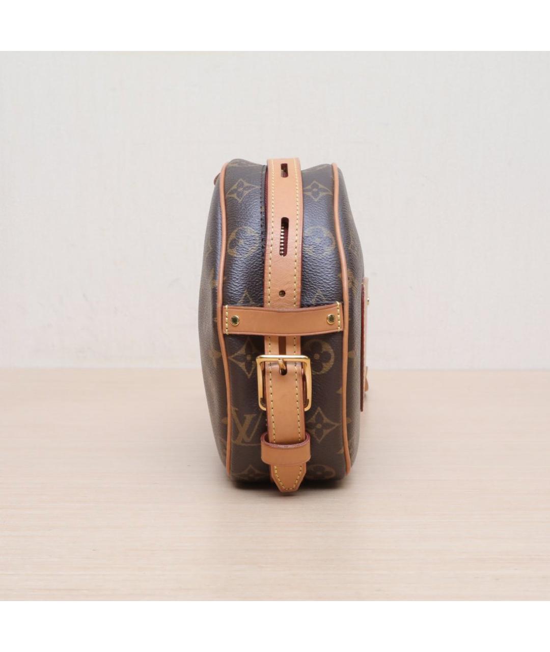 LOUIS VUITTON Коричневая кожаная сумка через плечо, фото 5