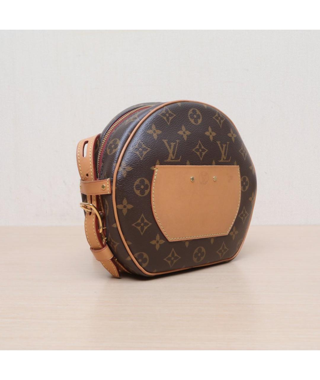 LOUIS VUITTON Коричневая кожаная сумка через плечо, фото 6