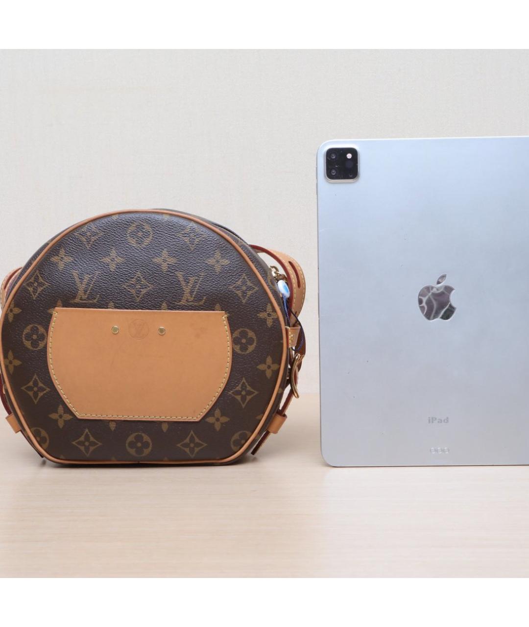 LOUIS VUITTON Коричневая кожаная сумка через плечо, фото 7